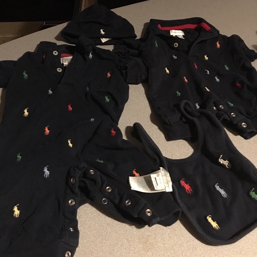 Newborn baby boy Ralph Lauren onesie!!